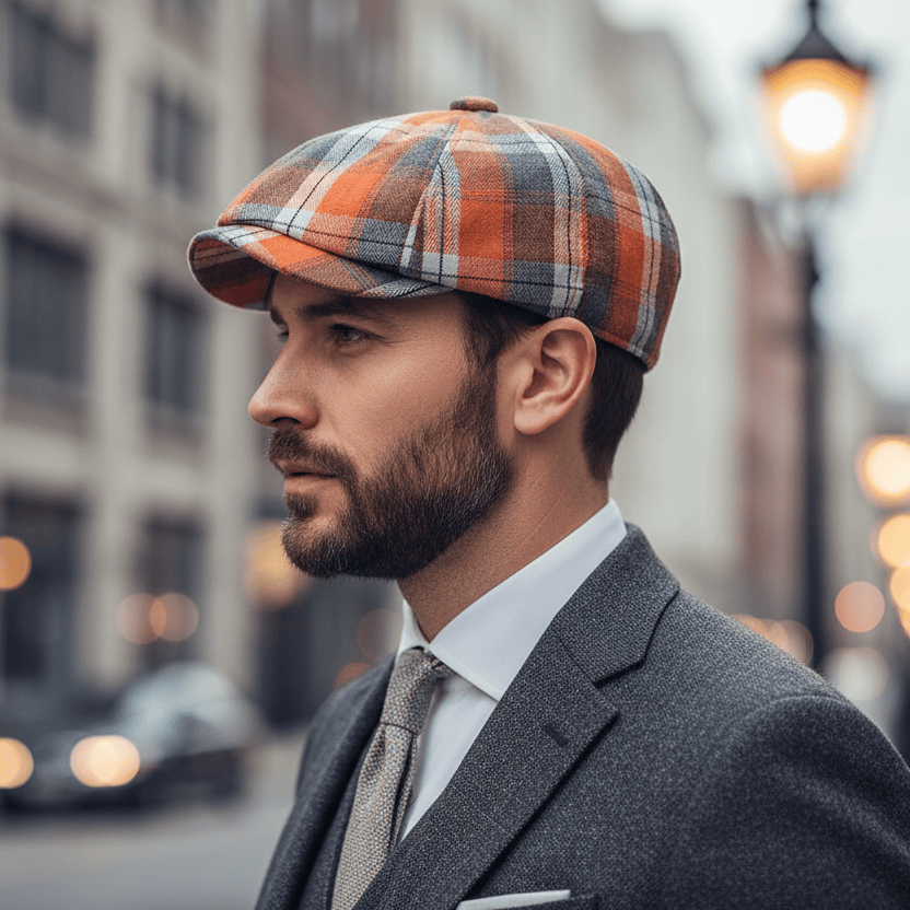 Béret Casquette Gavroche à Carreaux Image