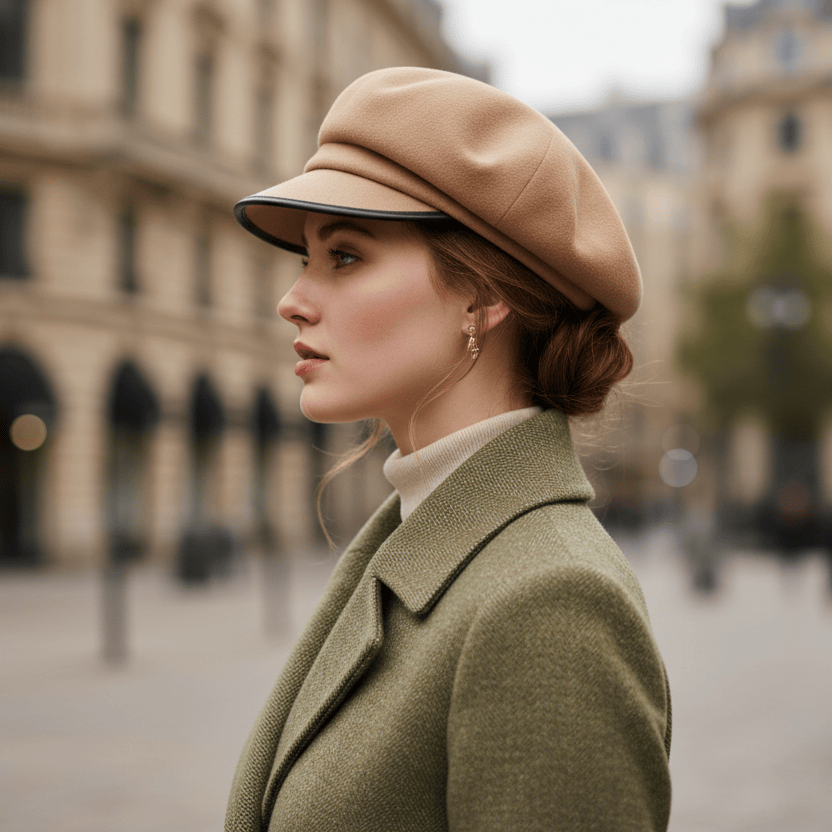 Béret Casquette Gavroche Femme en Laine Image
