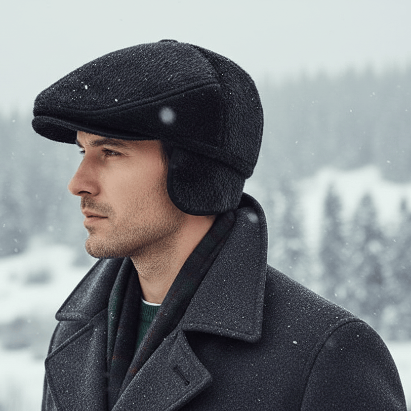 Béret Fourrure Homme Cache Oreille Image