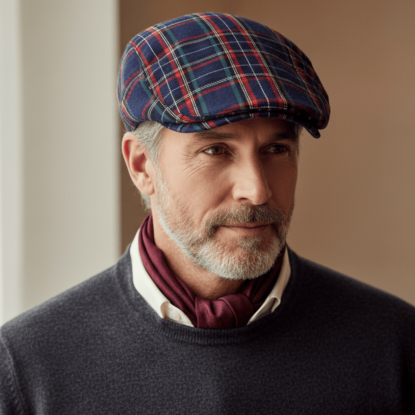 Béret Homme à Carreaux Image