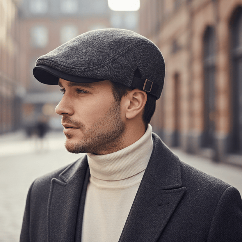 Béret Homme Chevron avec Sangle Ajustable Image