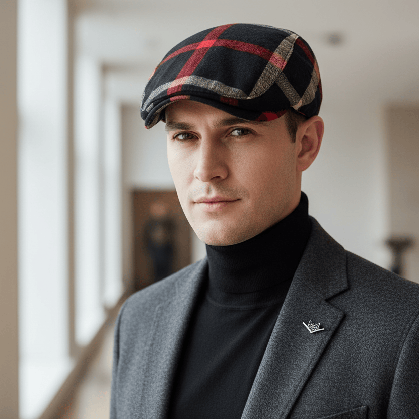 Béret Vintage en Tartan Image
