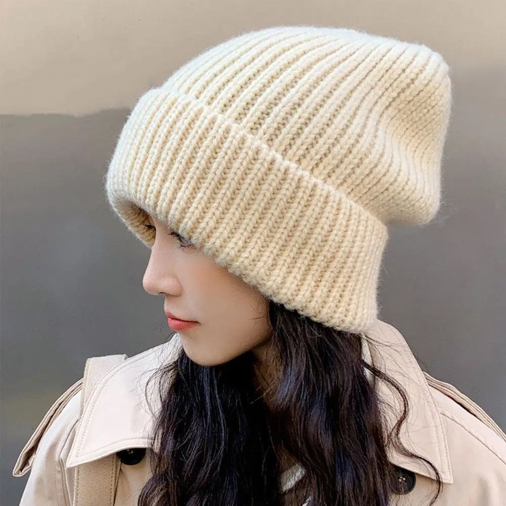 Bonnet Femme Ample Épais en Tricot