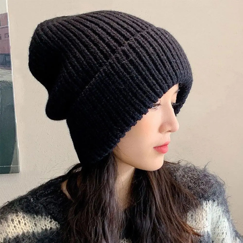 Bonnet Femme Ample Épais en Tricot