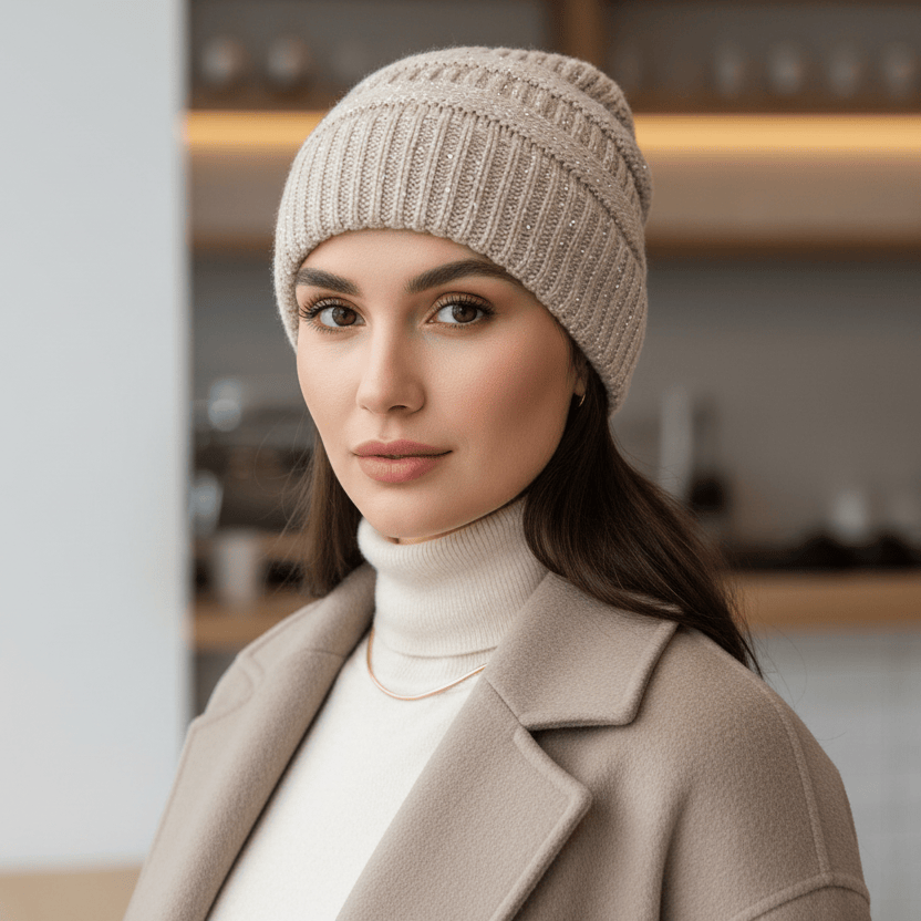 Bonnet Femme Doux en Laine Image