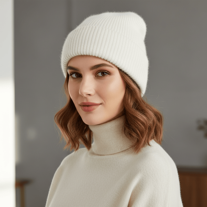 Bonnet Femme en Cachemire Doux