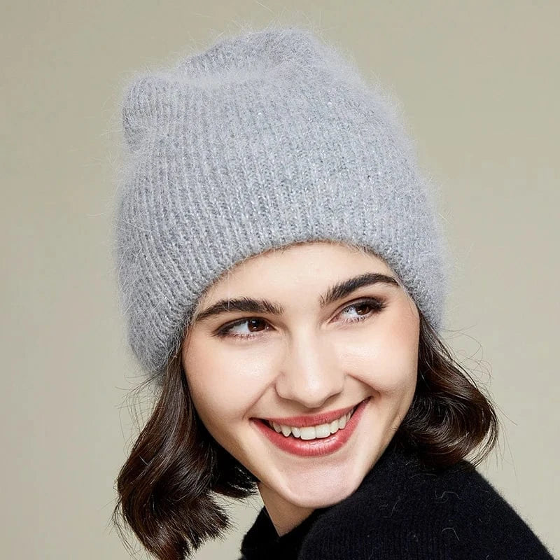 Bonnet Femme en Cachemire Doux Image