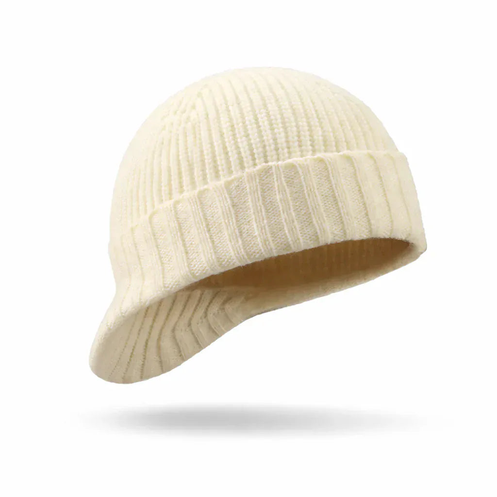 Bonnet Femme Hiver en Laine Doux avec Visière