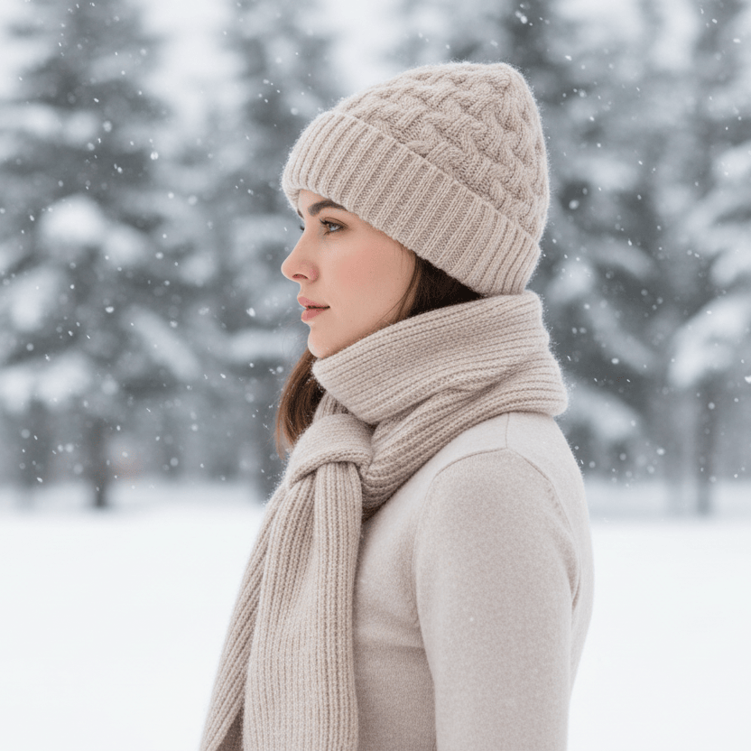 Bonnet Femme Intégral Coupe-Vent Épais Image