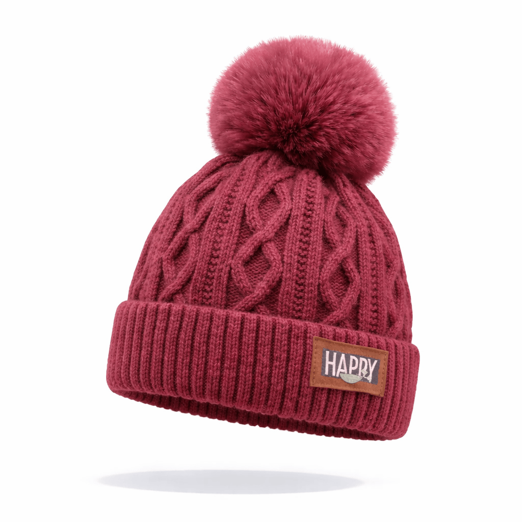 Bonnet Hiver avec Pompon Doux