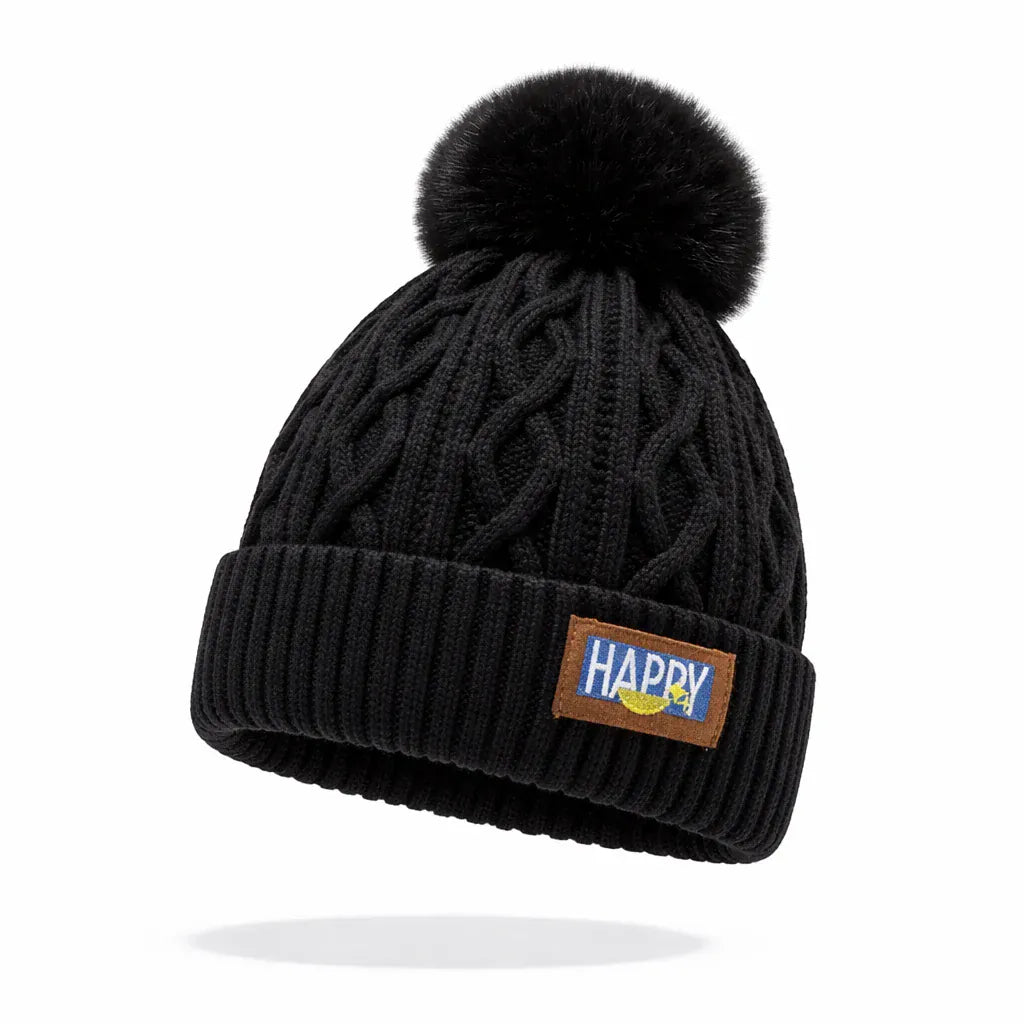 Bonnet Hiver avec Pompon Doux