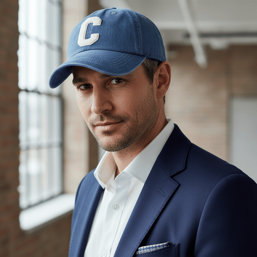 Casquette Denim Letter Image