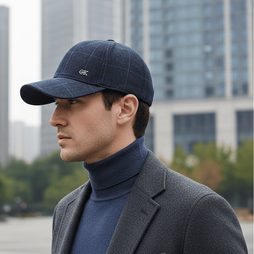 Casquette Élégante à Carreaux Image