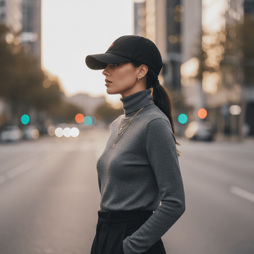 Casquette Minimaliste avec Cœur Brodé Image