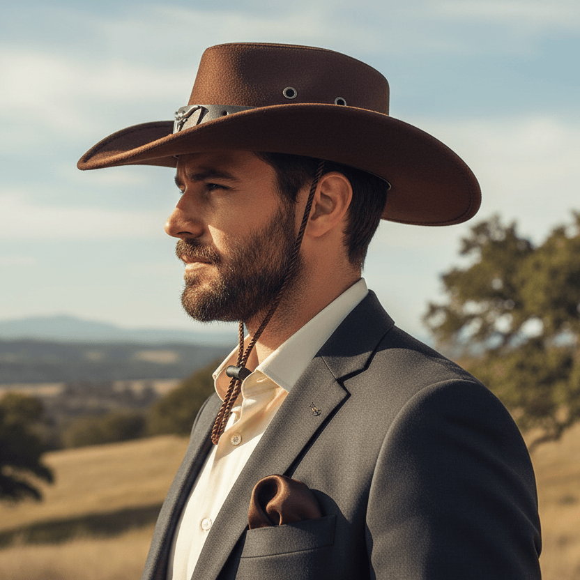 Chapeau Cowboy Marron Image