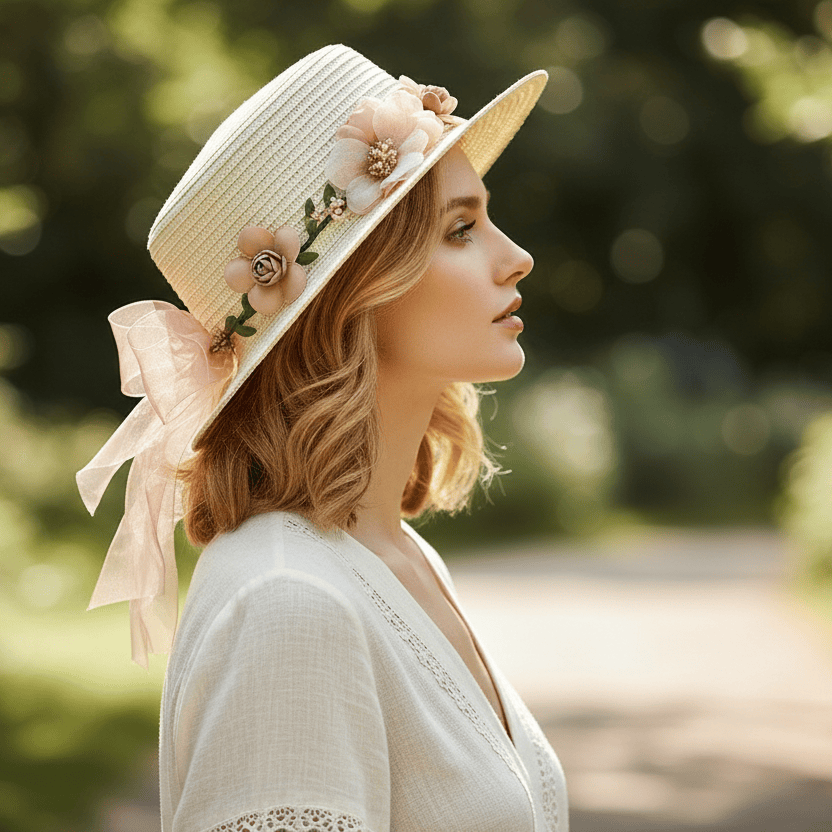 Chapeau de Paille à Fleur Image