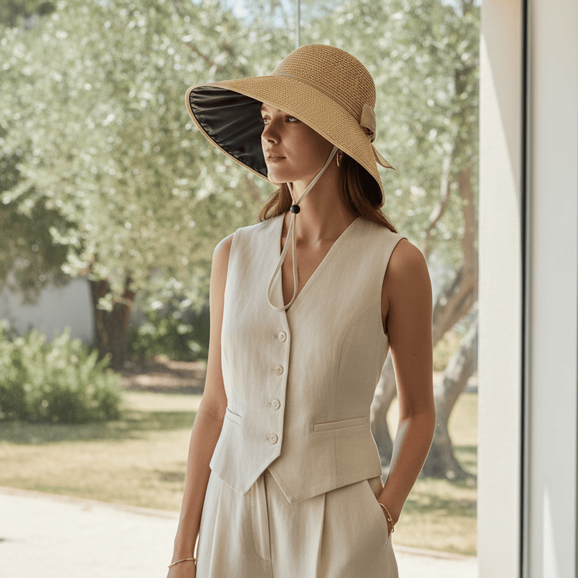 Chapeau de Paille Style Vacances Image