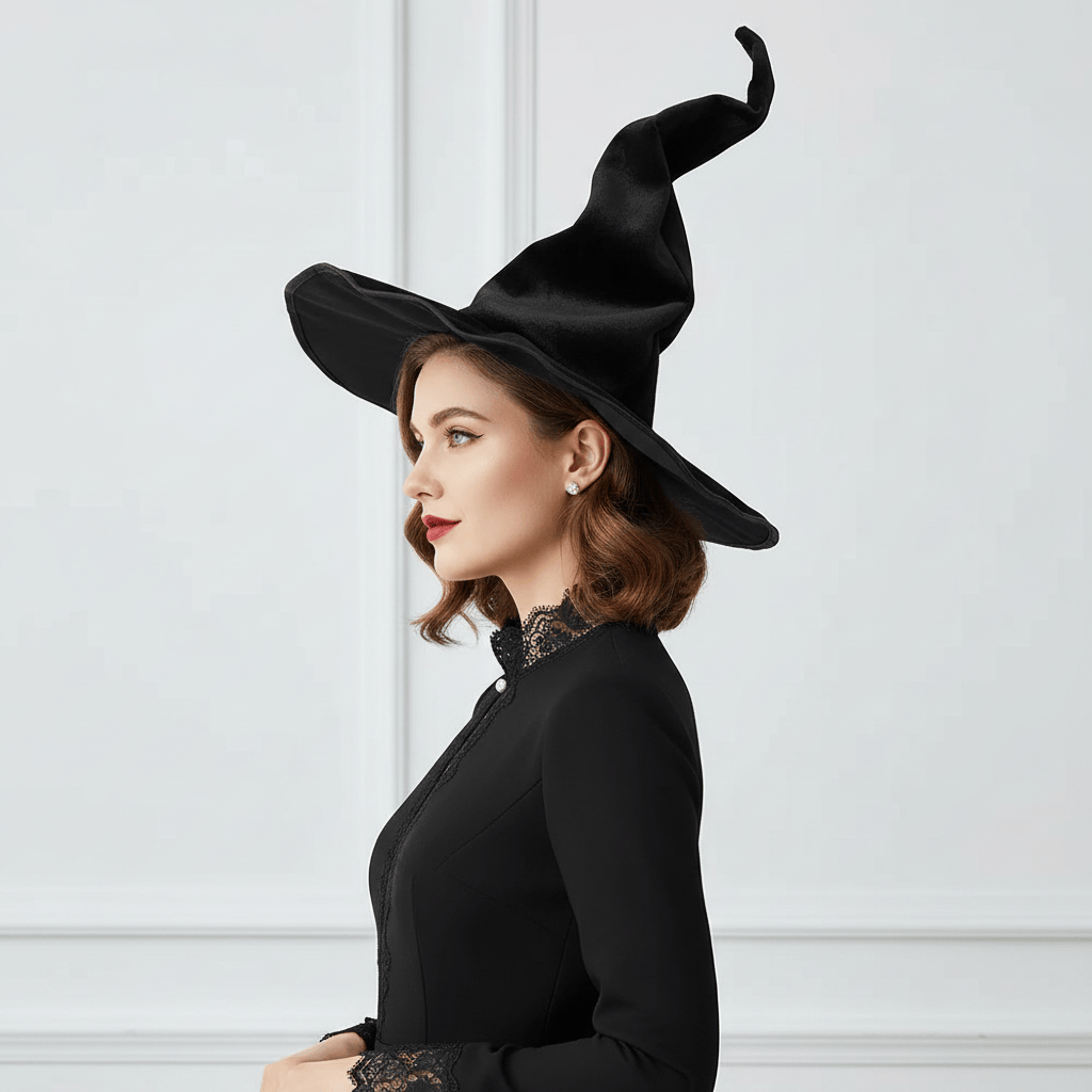 Chapeau de Sorcière Pointu Noir Image