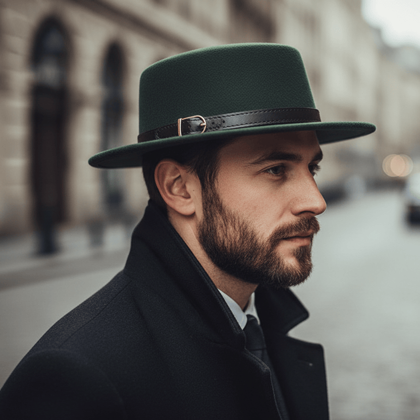 Chapeau Fedora Plat Classique Chic Image