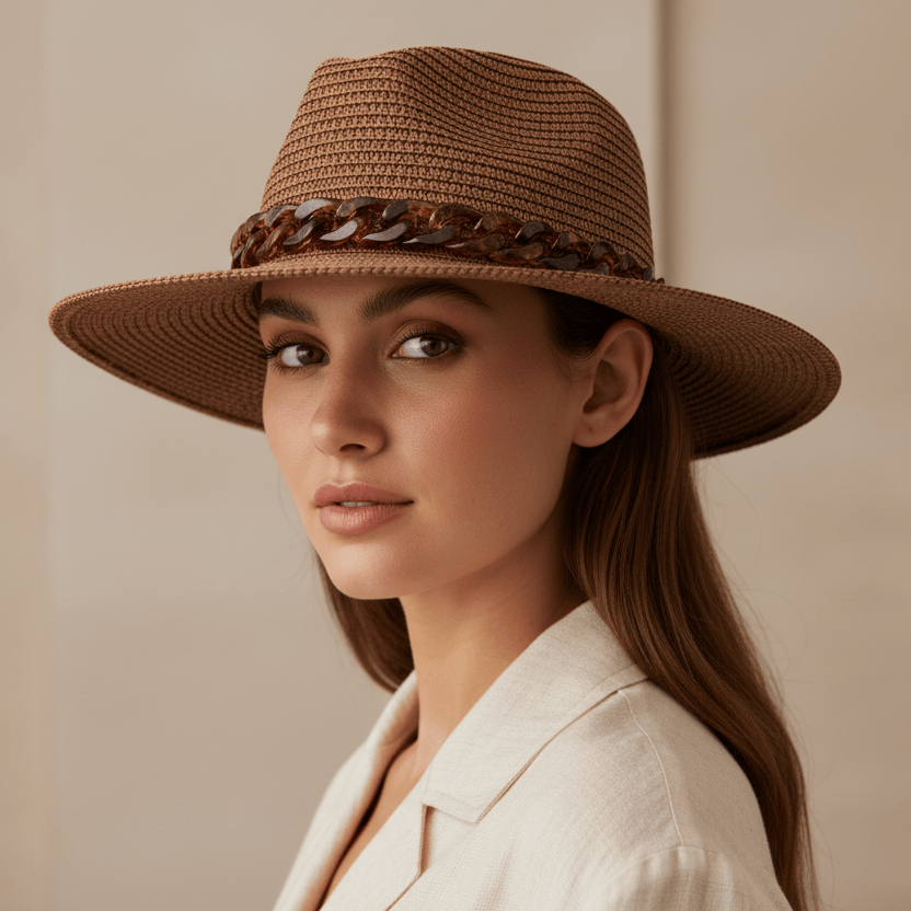 Chapeau Fedora Tressé Image