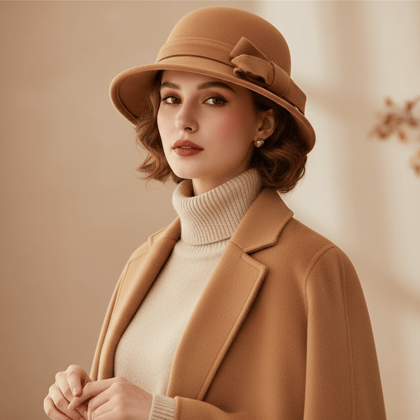 Chapeau Melon Cloche Femme Charme Chic Image