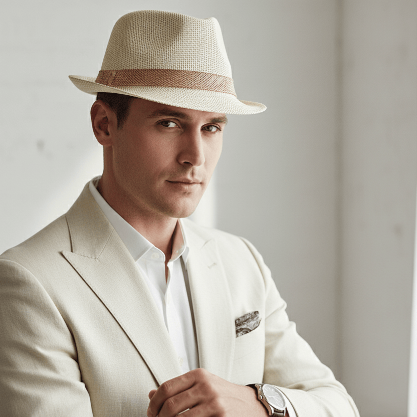 Chapeau Panama Homme Classique Soleil Image